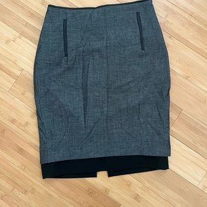 grey pencil skirt